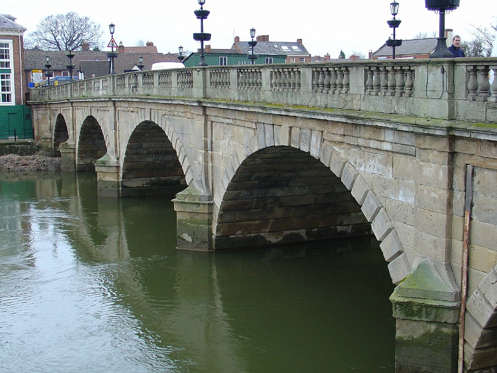 Welsh bridge Shrewsbury Grinshill stone